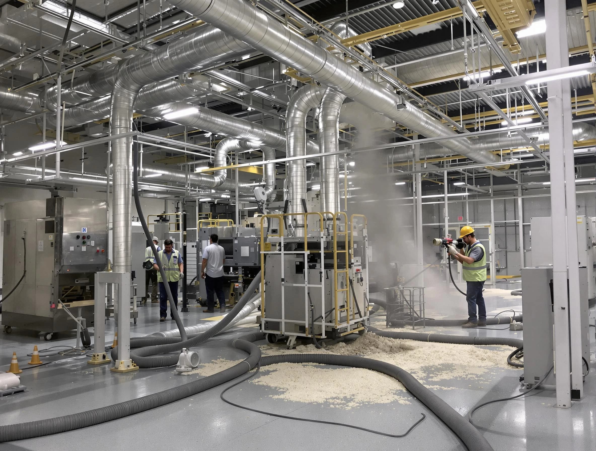 Heavy-duty industrial duct cleaning by Hemet Air Duct Cleaning in Hemet