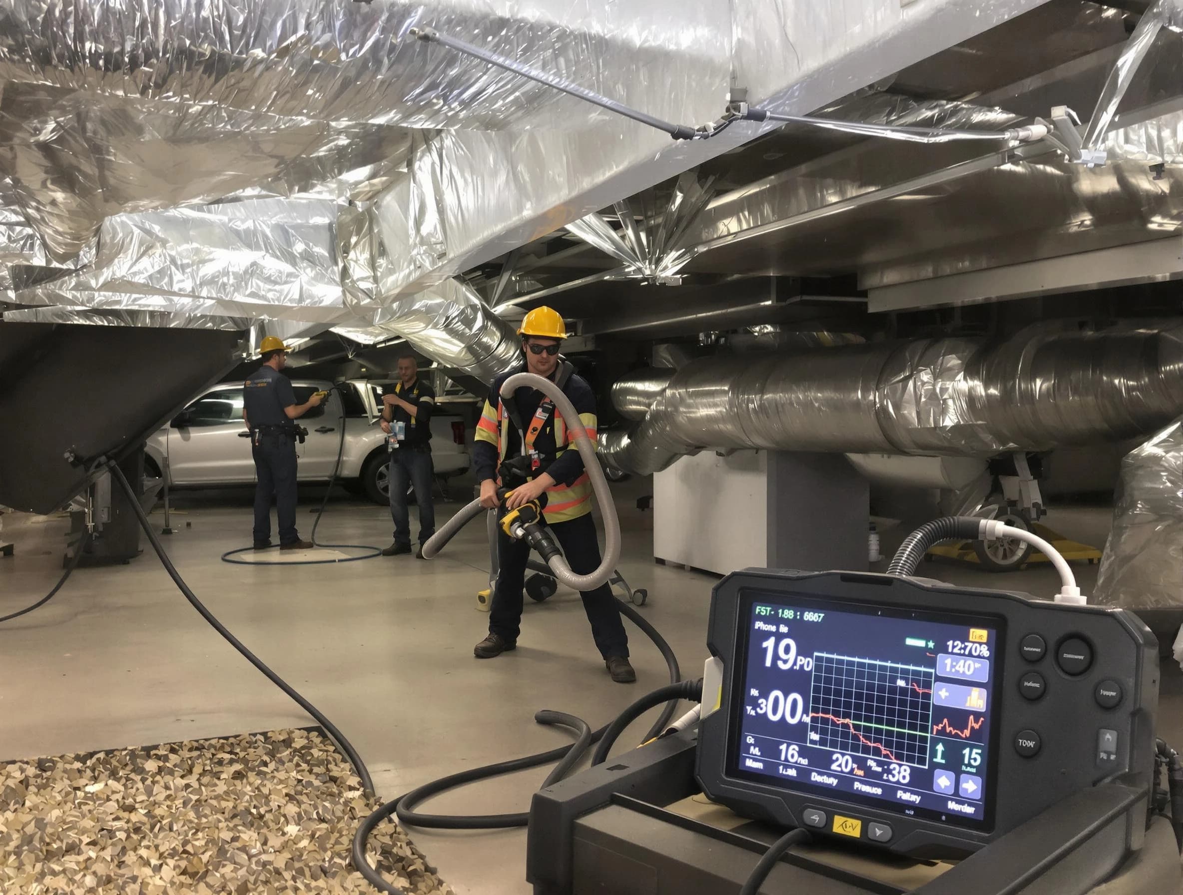 Professional negative pressure duct cleaning by Hemet Air Duct Cleaning in Hemet