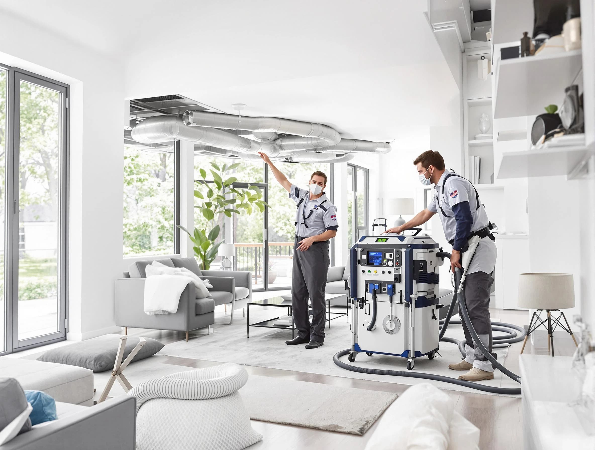 Hemet Air Duct Cleaning professional conducting pure air duct cleaning with state-of-the-art equipment in Hemet
