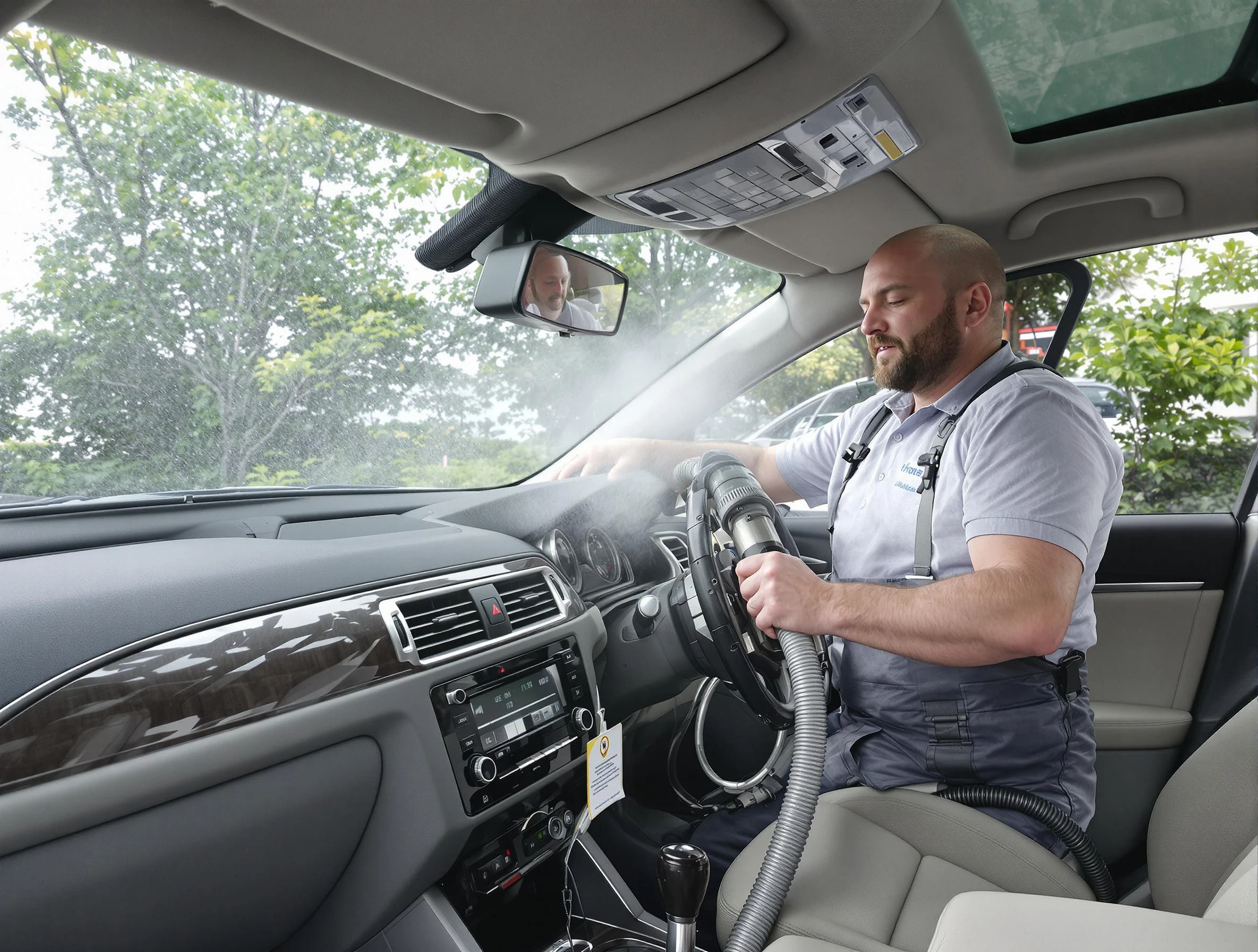 Hemet Air Duct Cleaning specialist performing professional car duct cleaning in Hemet
